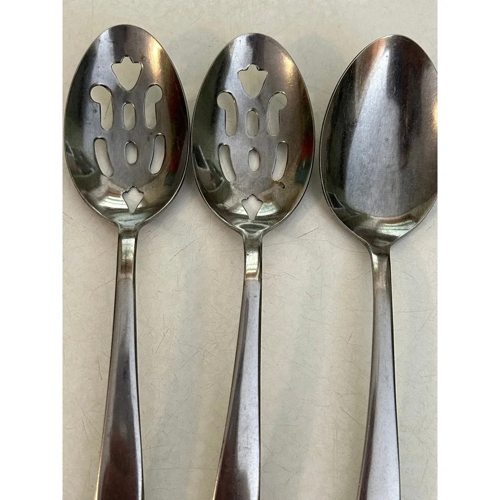 Vintage Gensico Stainless Serving Set:‎ MCM Caress Flatware, Japan